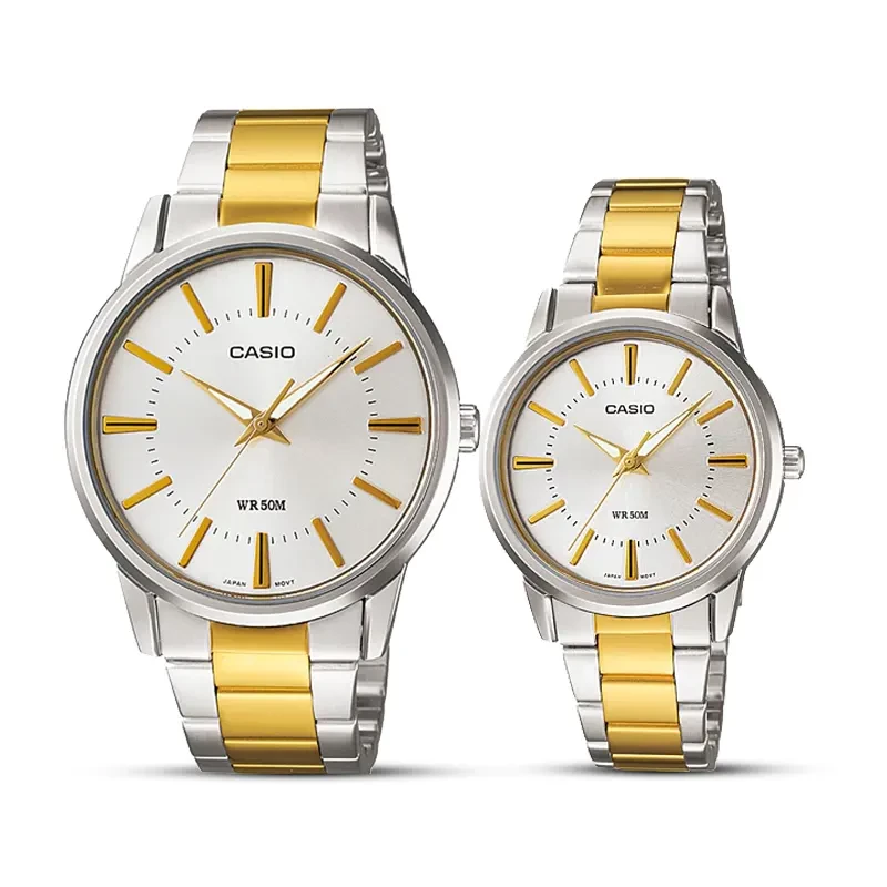 Casio Enticer Two-tone Couple Watch | MTP/LTP-1303SG-7A